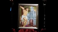 Una pintura del crucificado de la Redención anuncia un nuevo Jueves Santo en el Zaidín