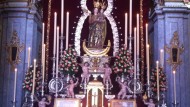 Concurrida despedida a la Virgen de las Nieves, de Las Gabias, que volverá restaurada