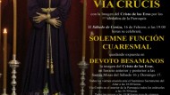 Esta tarde, Vía crucis con la imagen del Cristo de las Eras, que mañana estará en besamanos Esta tarde, Vía crucis con la imagen del Cristo de las Eras, que mañana estará en besamanos