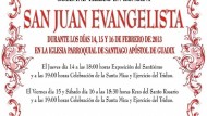 Guadix: El 14 de febrero comienza el triduo en honor a San Juan Evangelista Guadix: El 14 de febrero comienza el triduo en honor a San Juan Evangelista