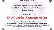 Javier Requena pregonará la Semana Santa de Guadix el 2 de marzo Javier Requena pregonará la Semana Santa de Guadix el 2 de marzo