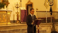 El albaicinero Eugenio Almohalla recorre la estación de penitencia de La Estrella en el pregón de la hermandad de San Cristóbal El albaicinero Eugenio Almohalla recorre la estación de penitencia de La Estrella en el pregón de la hermandad de San Cristóbal