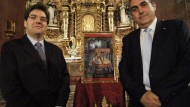 El palio de Las Maravillas en la Carrera del Darro, cartel anunciador de La Sentecia El palio de Las Maravillas en la Carrera del Darro, cartel anunciador de La Sentecia