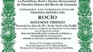 El padre Quevedo pronunciar el pregón del Rocío el 4 de mayo: la hermandad comienza el Triduo el miércoles El padre Quevedo pronunciar el pregón del Rocío el 4 de mayo: la hermandad comienza el Triduo el miércoles